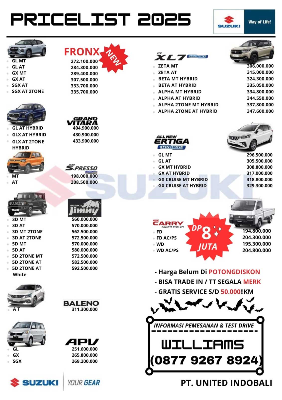 pricelist